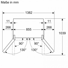 BOSCH KMC85LEEA, Serie 4, Khl-Gefrierkombination mehrtrig, Glasfront, 189.5 x 85.5 cm, Grau, EEK: E, mit 5 Jahren Garantie!