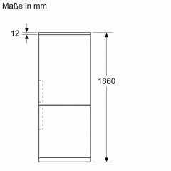 BOSCH KGN36VICT, Freistehende Khl-Gefrier-Kombination, 186 x 60 cm, Gebrsteter Stahl, AntiFingerprint, Serie 4, EEK: C, mit 5 Jahren Garantie!