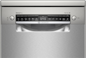 BOSCH SPS4HMI61E, freistehender Geschirrspler, Serie 4, 45 cm, Gebrsteter Stahl mit Anti-Fingerprint, EEK: E, mit 5 Jahren Garantie!