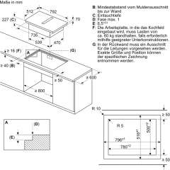 Neff V58PHQ4C0, Induktionskochfeld mit Dunstabzug, flchenbndig, 80 cm, schwarz, MIT 7 JAHREN GARANTIE