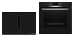 Bosch HBD271FB87, SET Einbaubackofen HBA171BB3 + Induktionskochfeld mit Dunstabzug PVS811B16E, EEK: A+, mit 5 Jahren Garantie!