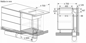 Constructa CV435236, Induktionskochfeld mit Dunstabzug, 60 cm, rahmenlos, EEK: B, mit 5 Jahren Garantie!