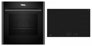 Neff BCR5780G, SET Einbaubackofen B54CR71G0 und Induktionskochfeld T68FUV4L0, EEK: A+, MIT 7 JAHREN GARANTIE