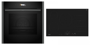 Neff BCR5380G, SET Einbaubackofen B54CR31G0 und Induktionskochfeld T68FUV4L0, EEK: A+, MIT 7 JAHREN GARANTIE