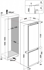 Bauknecht BNF70 400, Einbau-Khl-Gefrierkombination, weiss, 194 cm, EEK: D, mit 5 Jahren Garantie!