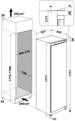 Bauknecht KSI 18GF2 P2, Einbau-Khlschrank, weiss, 178 cm, EEK: E, mit 5 Jahren Garantie!