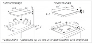 Kppersbusch KI 9800.1 MR, Vollflchen-Induktion 90 cm (Miradur), rahmenlos, mit 5 Jahren Garantie!