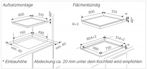 Kppersbusch KI 8800.1 MR, Vollflchen-Induktion 80 cm (Miradur), rahmenlos, mit 5 Jahren Garantie!