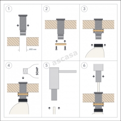 Quooker Nordic Seifenspender, Kupfer Ros, SEIFRCO