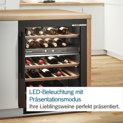 Bosch KUW21AHG0, Weinkhlschrank mit Glastr, 82 x 60 cm, Serie 6, EEK: G, mit 5 Jahren Garantie!