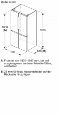 Bosch KFN96VPEA, French-Door Khl-Gefrier-Kombination, 183 x 90.5 cm, Edelstahl, Serie 4, EEK: E, mit 5 Jahren Garantie!