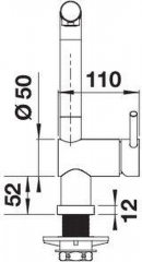 Blanco Linus-S-F Fensterarmatur schwarz matt Hochdruck Zugauslauf, 527523