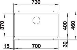 Blanco Etagon 700-U Unterbausple, Silgranit PuraDur, Farbe schwarz, 527762