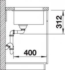 Blanco Subline 700-U Unterbausple, Silgranit PuraDur, Farbe cafe, 527808