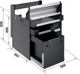 Blanco Multi Frame II 60 XL P drink.soda, Komplettsystem inkl. Wasseraufbereitung rechts, 527850