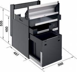 Blanco Multi Frame II 60 XL P drink.soda, Komplettsystem inkl. Wasseraufbereitung rechts, 527852