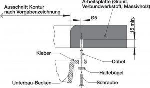 Blanco Subline 340/160-U Unterbausple, Silgranit PuraDur, schwarz, Becken rechts, 527810