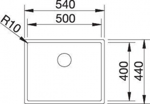 Blanco Claron 500-IF, Dark Steel, InFino Ablauf, 527836