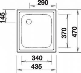 Blanco TOP EE 4 x 4 Einbausple, Edelstahl, 501065