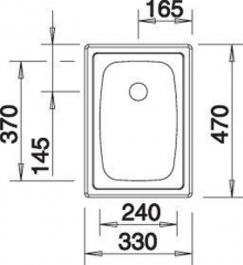 Blanco TOP EE 3 x 4 Einbausple, Edelstahl, 501067