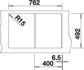 Blanco Classic 40 S Einbausple, Edelstahl, Becken rechts, 511124