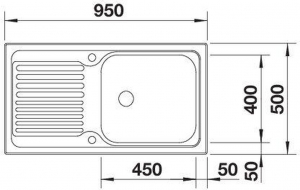 Blanco Tipo XL 6 S Einbausple, Edelstahl, 514243