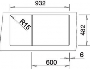 Blanco Tipo XL 6 S Einbausple, Edelstahl, 514243