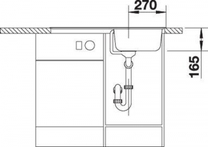 Blanco Tipo 45 S Einbausple, Edelstahl, 520141