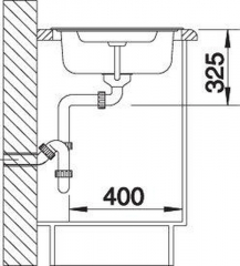 Blanco Tipo 5 S Einbausple, Edelstahl, mit Ablauffernbedienung, 526336