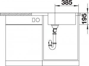 Blanco Dinas XL 6 S Compact Einbausple, Edelstahl, mit Ablauffernbedienung, 525120