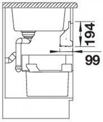 Blanco Orga Shelf 60 P, Edelstahl, 527458