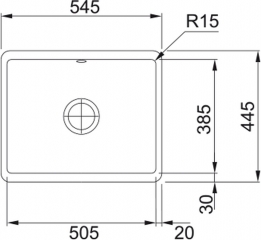 Franke Kubus KBK 110-50 Fraceram Keramiksple, Unterbau, Farbe Anthrazit matt, 126.0380.350