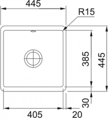 Franke Kubus KBK 110-40 Fraceram Keramiksple, Unterbau, Farbe Onyx, 126.0335.878