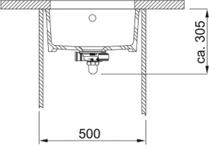 Franke Kubus KBK 110-40 Fraceram Keramiksple, Unterbau, Farbe Anthrazit matt, 126.0380.352