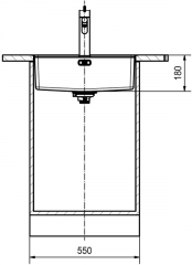 Franke Maris MRX 210-50 A Einbausple Slim-Top, Drehknopfventil, Edelstahl massiv, 127.0537.588