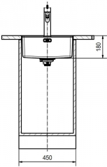 Franke Maris MRX 210-40 A Einbausple Slim-Top, Drehknopfventil, Edelstahl massiv, 127.0537.586