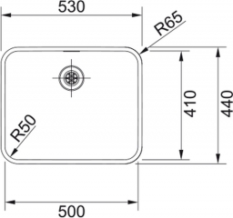 Franke Epos EOX 110-50 Edelstahl massiv (Druckknopfventil), 122.0477.873