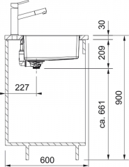 Franke Maris MRX 210-45 Einbausple Slim-Top, Drehknopfventil, Edelstahl massiv, 127.0625.404