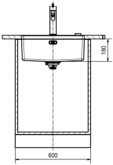 Franke Maris MRX 110-50 Unterbausple, Drehknopfventil, Edelstahl massiv, 122.0537.714