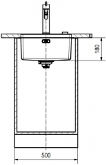 Franke Maris MRX 110-40 Unterbausple, Drehknopfventil, Edelstahl massiv, 122.0537.616