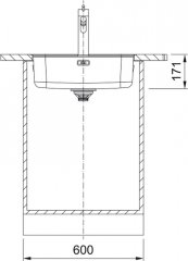 Franke Smart SRX 210-50 A Einbausple Slim-Top, Drehknopfventil, Edelstahl massiv, 127.0708.283