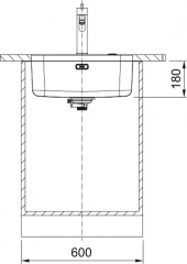 Franke Smart SRX 110-50 Unterbausple, Drehknopfventil, Edelstahl massiv, 127.0708.304