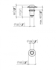 Dornbracht Vaia Air Switch Bedienknopf fr Mllzerkleinerer, rund, Chrom, 10713809-00