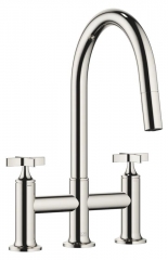 Dornbracht VAIA Dreiloch-Brckenbatterie Pull-down mit Brausefunktion - Platin, 19875809-08