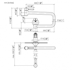 Dornbracht VAIA POT FILLER Kaltwasserventil, Hochdruck, Chrom, 30805809-00