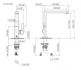 Dornbracht LOT Einhebelmischer, Hochdruck, Chrom, 33800680-00