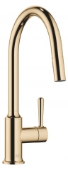 Dornbracht VAIA Pull-Down Einhebelmischer mit Brausefunktion, Hochdruck, Messing (23kt Gold), 33870809-09