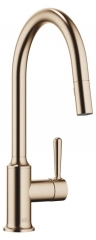 Dornbracht VAIA Pull-Down Einhebelmischer mit Brausefunktion, Hochdruck, Champagne gebrstet, 33870809-46