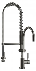 Dornbracht Tara Classic Einhebelmischer mit Pendelbrause Profi, Hochdruck, Dark Chrome, 33880888-19