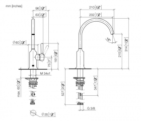 Dornbracht VAIA Einhebelmischer fr Spl-/ Profibrause, Hochdruck, Messing (23kt Gold), 33810809-09